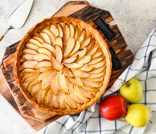 Ricetta con crostata mele e marmellata Molino Spadoni