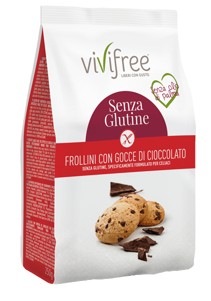 frollini con gocce di cioccolato vivifree 250 gr