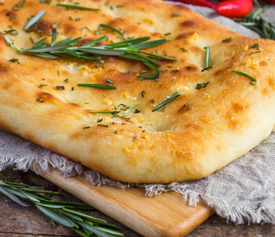 Soft focaccia with rosemary and coarse salt recipes