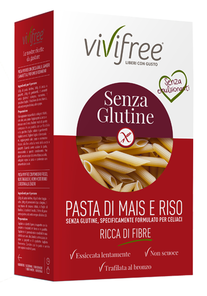 pasta mais e riso-formato penne