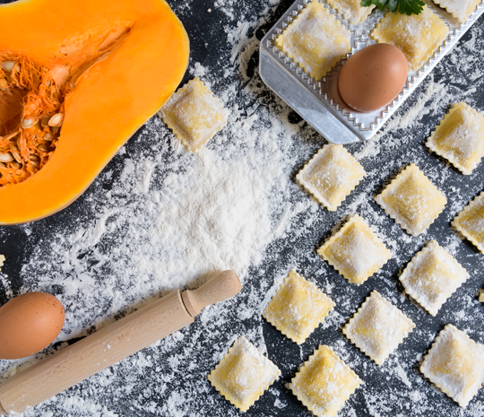 Ricetta tortellini di zucca Molino Spadoni