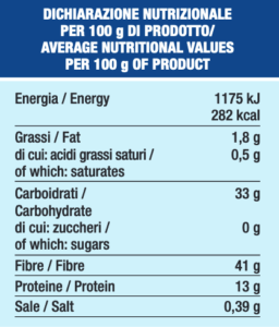 Molino Spadoni valori nutrizionali